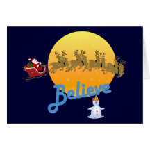 Croyez en père noël cartes de vœux
