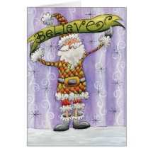 Croyez en père noël ! Joyeux Noël ! Carte De Vœux