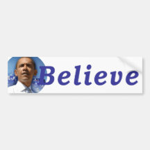 CROYEZ en PRÉSIDENT OBAMA Autocollants Pour Voiture