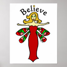Croyez la fée de libellule de vacances posters