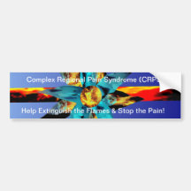 CRPS Extinguish the Flames & Stop the Pain Sticker Bumper Sticker