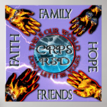 CRPS Keeping our World Turning Family Friends Hope Poster