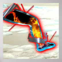 CRPS/RSD Blazin' Leg on Glacier Razor Blades & Nee Posters