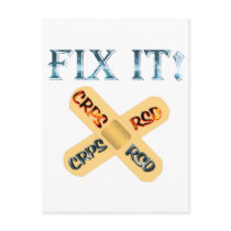 CRPS / RSD Fix It ! Band Aid X Postcard
