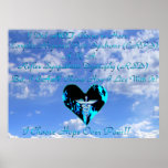 CRPS / RSD I Choose Hope Over Pain Blue Sky & Clou Posters