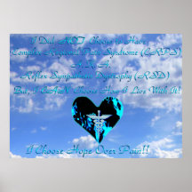 CRPS / RSD I Choose Hope Over Pain Blue Sky & Clou Posters