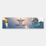 CRPS RSD Medical Alert & Lightning Asclepius Caduc Bumper Stickers