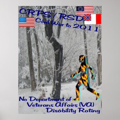 CRPS/RSD No VA Disability Rating Lady 'O Pain Pstr Posters by World_Of_Fire_N_Ice