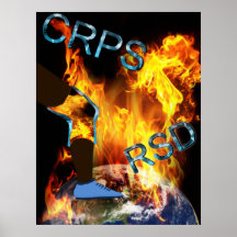 CRPS/RSD World 'a Fire AM Blazing Knee Print