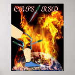 CRPS/RSD World 'a Fire Blazing Knee & Blades Poste Poster