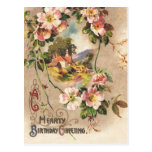 Cru chaleureux de salutation d'anniversaire carte postale