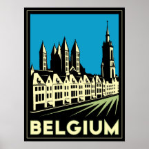 cru de voyage d'art déco de la Belgique l'Europe r Affiches