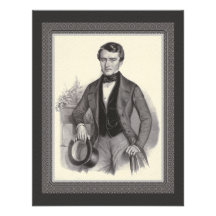 Cru élégant de monsieur beau de Biedermeier Carton D'invitation
