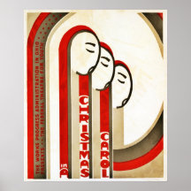 Cru WPA reconstitué par chant de Noël Posters