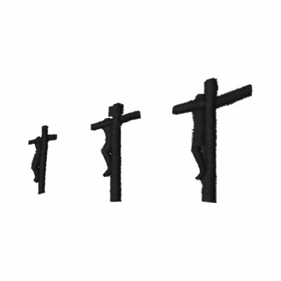 CRUCIFIX 2 EMBROIDERED SHIRT by islandviewembpics