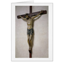 Crucifix (polychrome wood) cards