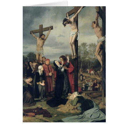 Crucifixion, 1873 greeting card