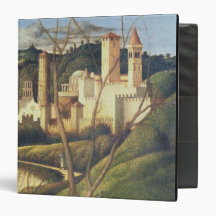 Crucifixion (detail of the background landscape sh vinyl binder