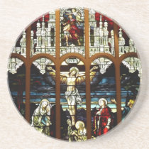 Crucifixion - Jesus on The Cross - Stained Glass Coaster