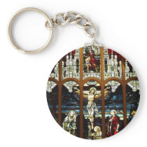 Crucifixion - Jesus on The Cross - Stained Glass Keychains