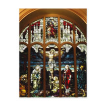 Crucifixion - Jesus on The Cross - Stained Glass Postcards