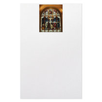 Crucifixion - Jesus on The Cross - Stained Glass Customized Stationery
