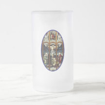 Crucifixion of Jesus stained glass window Coffee Mugs