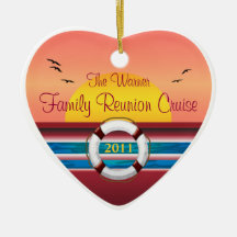 Cruise Family Reunion - Sunset  Template Christmas Tree Ornament