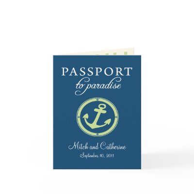 Cruise Passport Wedding Invitation by labellarue