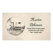 cruise ship business card