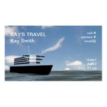 cruise ship business card templates