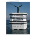 Cruise ship greeting card