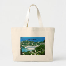Cruise ship docked at St.Lucia Bags