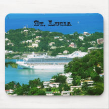 Cruise ship docked at St.Lucia Mouse Pad