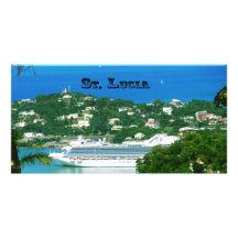 Cruise ship docked at St.Lucia Photo Greeting Card