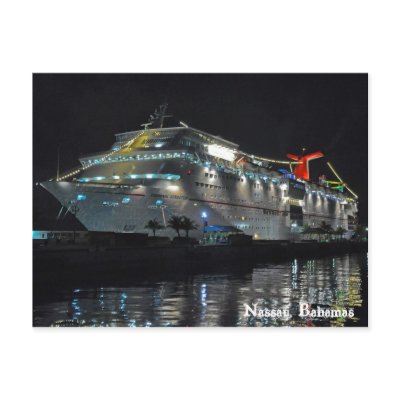 Cruise Ship In Nassau, Bahamas Post Cards by marcusgphotography
