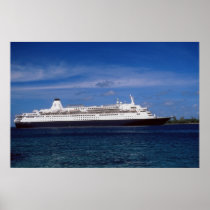 Cruise ship, Nassau, Bahamas Poster