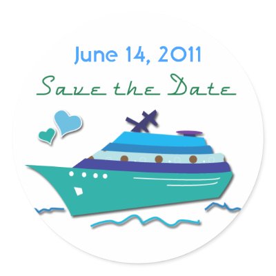 Cruise Ship Save the Date Stickers by savetheweddingdate