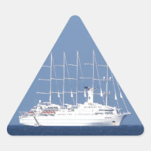 Cruise Ship With Sails Stickers