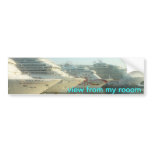 Cruise Ships at Sunrise Bumper Sticker