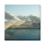 Cruise Ships at Sunrise Fridge Magnet