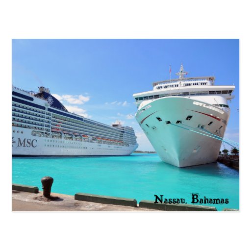 Cruise Ships in the Port Post Cards
