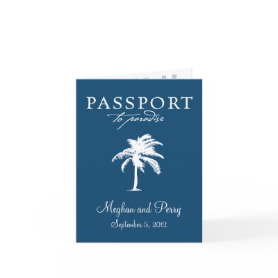 Cruise Wedding Passport Invitation by labellarue