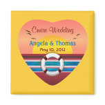 Cruise Wedding Personalized Favor Magnet
