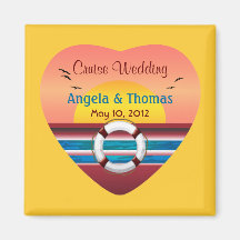 Cruise Wedding Personalized Favour Magnet