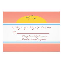 Cruise Wedding RSVP Response Cards Custom Invitations
