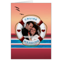 Cruise Wedding - Sunset Custom Photo Invitation Card