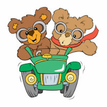 Cruisin in Car Bears Photo Cut Outs