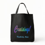 Cruising Multicolor Name Tote Canvas Bags