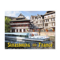 Cruising on the River Ill in Strasbourg, France Post Cards